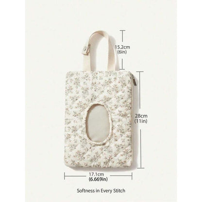 1Pc Hanging Floral Wet Wipes Bag