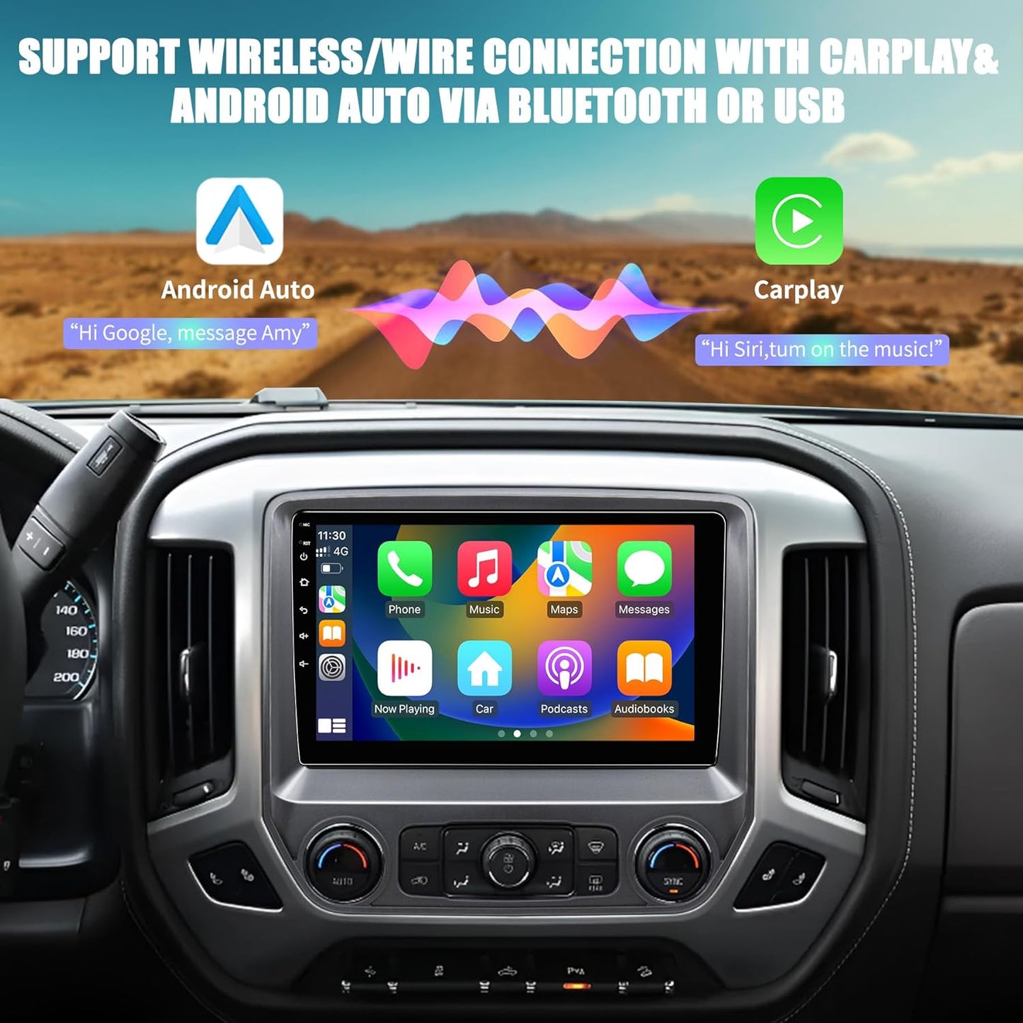 Car Stereo Radio for Chevrolet Silverado & GMC Sierra 2014-2018