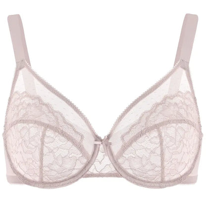 Floral Lace Plus Size Underwire Minimizer Bra – Comfortable & Breathable