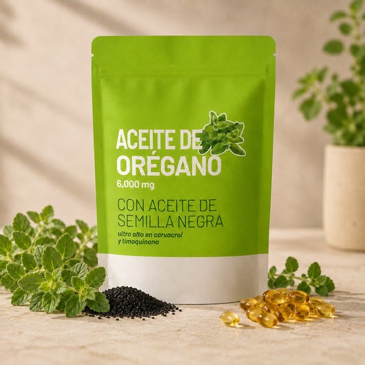 Aceite de Orégano con Aceite de Semilla Negra 300 Cápsulas