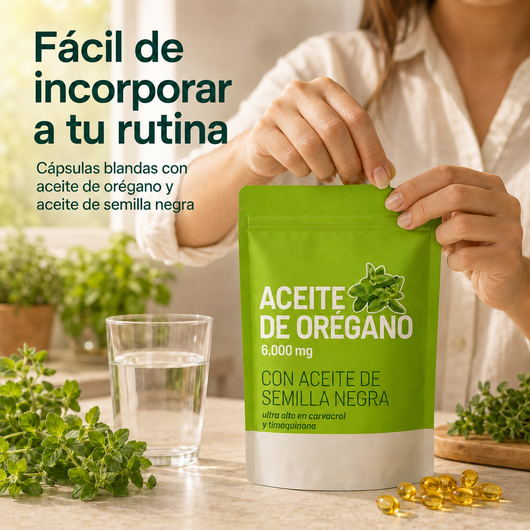 Aceite de Orégano con Aceite de Semilla Negra 300 Cápsulas