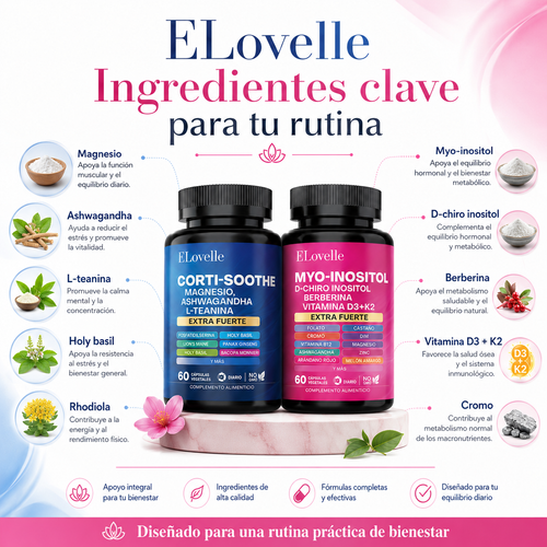 Set de 60 + 60 cápsulas de mioinositol y cortisol