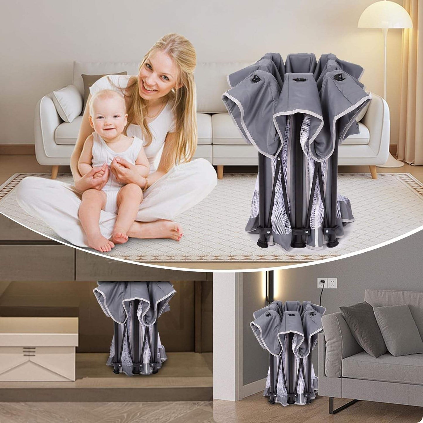 Potable Baby Play Yard with Carry Bag