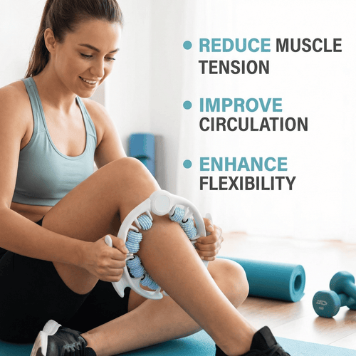 Anti Cellulite Massage Oil & Lymphatic Drainage Roller Kit