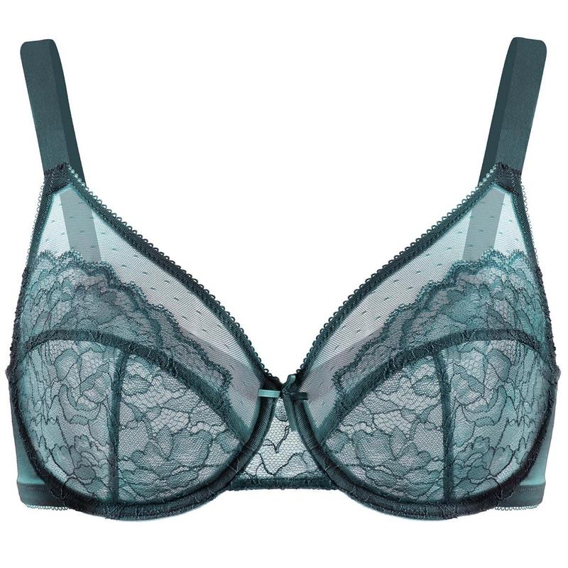 Floral Lace Plus Size Underwire Minimizer Bra – Comfortable & Breathable