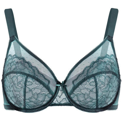 Floral Lace Plus Size Underwire Minimizer Bra – Comfortable & Breathable